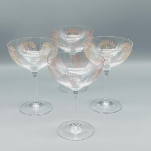 Anthropologie “Remy” Coupe Champagne Glassware 4 Piece